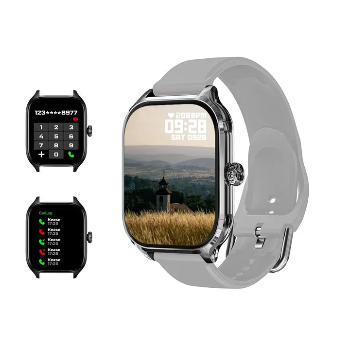 LAXASFIT H9 Smartwatch — Bluetooth Call, Fitness Tracker, Heart & Blood Oxygen Monitor (2.01" Display)