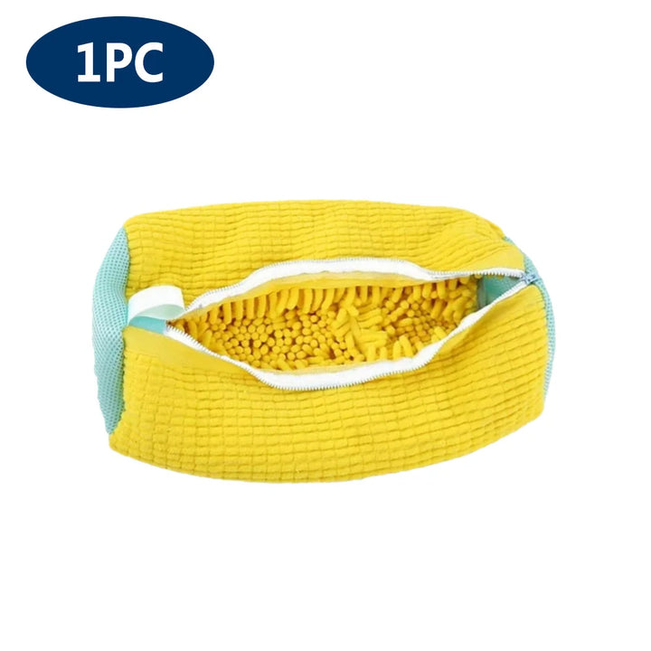 Shoe Washing Machine Bag Laundry Washer Dryer Reusable All Shoe Types Sizes Zipper Closure Padded Fluffy Fibers Sneaker Cleaning