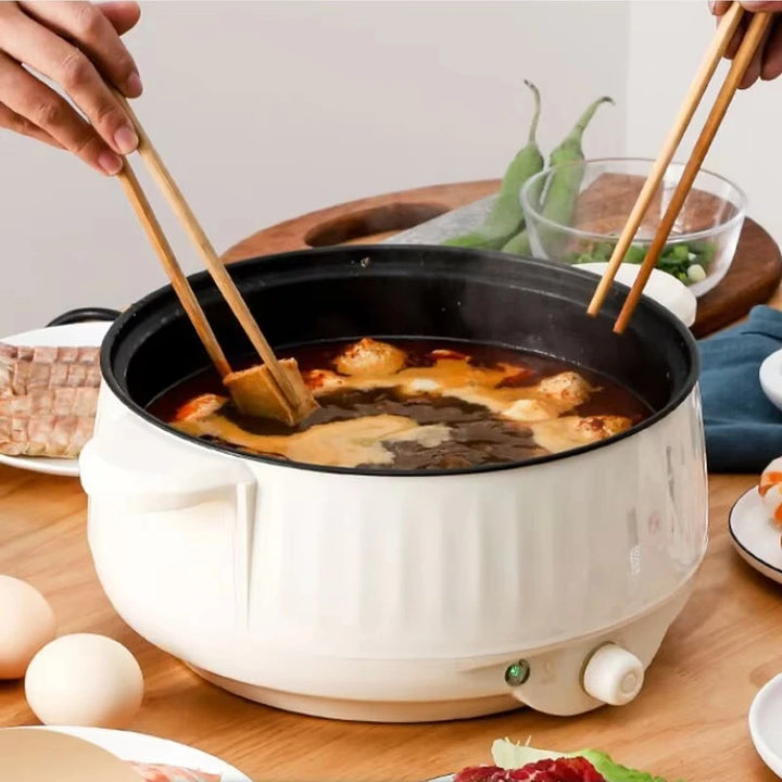 Compact 2-in-1 Electric Cooker – Non-Stick Mini Pot for Fast Meals, Soups & Rice | Ideal for 1-2 People