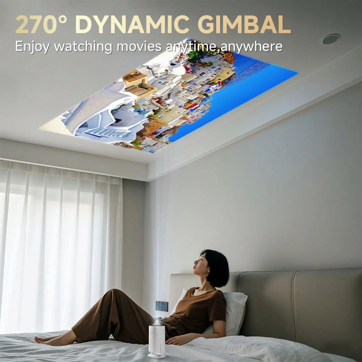 P30 PRO Smart Mini Projector Android 14 – WiFi 6, BT 5.0, 4K Support, HD 720P Home Theater & Outdoor Portable Projector