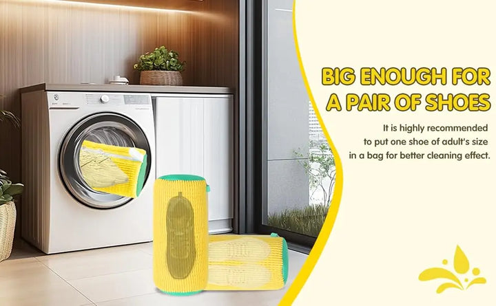 Shoe Washing Machine Bag Laundry Washer Dryer Reusable All Shoe Types Sizes Zipper Closure Padded Fluffy Fibers Sneaker Cleaning
