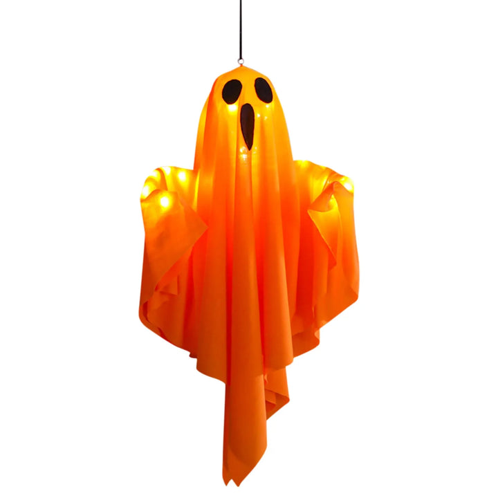 Halloween Ghost Hanging Decorations – Light-Up White Flying Ghosts for Tree, Window & Wall | Scary Halloween Ornament 50x40cm