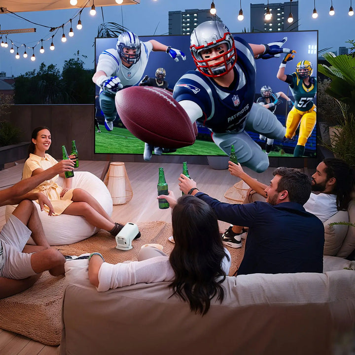 P30 PRO Smart Mini Projector Android 14 – WiFi 6, BT 5.0, 4K Support, HD 720P Home Theater & Outdoor Portable Projector