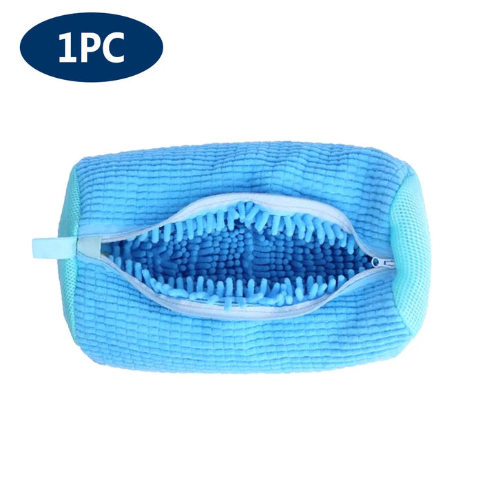Shoe Washing Machine Bag Laundry Washer Dryer Reusable All Shoe Types Sizes Zipper Closure Padded Fluffy Fibers Sneaker Cleaning