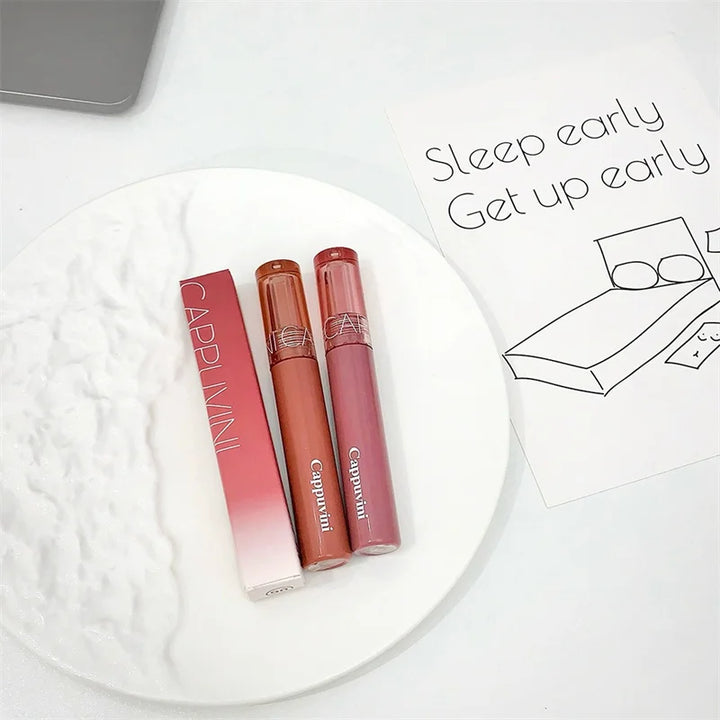 Waterproof Mirror Jelly Lip Glaze 6 Colors Water-light Lip Gloss Long Lasting Moisturising Glossy Red Tint Lips Makeup Cosmetics