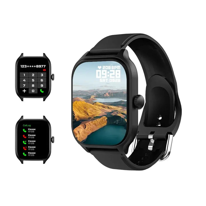 LAXASFIT H9 Smartwatch — Bluetooth Call, Fitness Tracker, Heart & Blood Oxygen Monitor (2.01" Display)